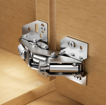 Chibery 2 Pack 90° RV Cabinet Hinges, Heavy Duty Surface Mount Soft Close Accessories, Face Frame & Frameless, Self Closing, No Pre-Drilled Cup Hole for Cabinets, Camper Van, Trailer, Vehicle-Mounted