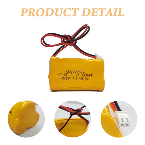 3.6V 900mAh AA Ni-Cd Exit Sign Emergency Light Battery, Replacement for Dantona CUSTOM-318 OSA230, Unitech LEDR-1 6200RP, Lowes 253799, Exitronix 10010037 (10 Pack) - color: 10Pack 3.6V 900mAh