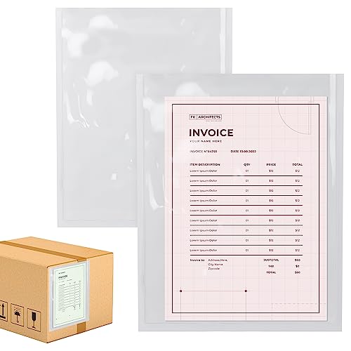 ABC PACK & SUPPLY Packing List Envelopes, Clear 9.5 x 12 Inch, Self Seal Document Pouches for Shipping Inserts Polyethylene 2 Mil, Pack of 500 - color: White, size: 9.5" x 12" / 500 Pack