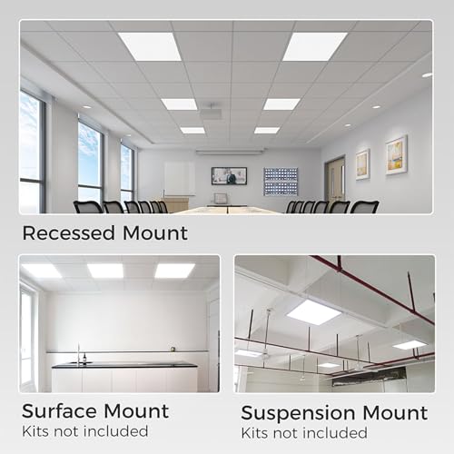 8 Pack 2x2 LED Flat Panel Light, Drop Ceiling Light 0-10V Dimmable - size: 2x2 FT- 8 Pack