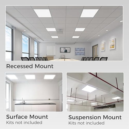 8 Pack 2x2 LED Flat Panel Light, Drop Ceiling Light 0-10V Dimmable - size: 2x2 FT- 8 Pack