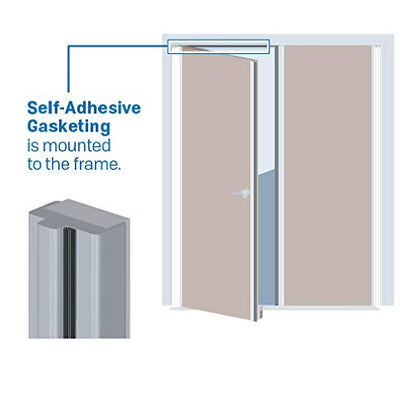 Fire/Smoke Self Adhesive Silicone Door Gasketing in black (5884S), (3/8" W x 3/16" H x 330' L) - color: Black, size: 330 ft.