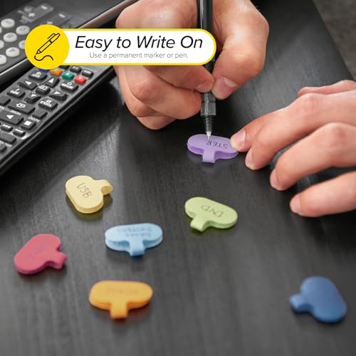 Wrap-It Storage Cable Labels - Oval, Macaron (36 Pack) - color: Macaron, size: Oval