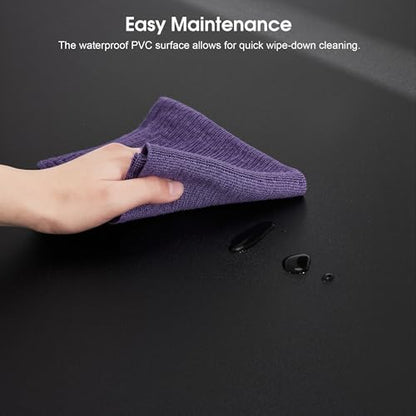 BarberPub 3'x4'x1/2" Semicircle Salon Mat, NBR, Square Base 0065 - color: Black - Nbr Foam