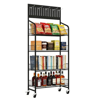 4 Tier Retail Display Rack, Snack Candy Display Shelves 55*23.8*10.5