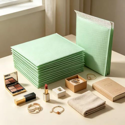 Green13x10 Inch 25Pcs Bubble Mailing Shipping Seal Packaging Envelope Bags - color: Light Green-25PCS, size: L13xW10 inch