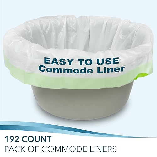 TidyCare Value Pack of 192 Disposable Commode Liners - size: 1 Count (Pack of 192)