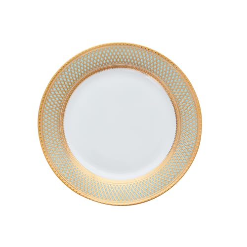 Porcelain Dinnerware Set with Real Gold Trim (Geometric Pattern, Service for 8) - size: Service for 8