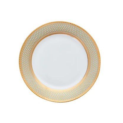 Porcelain Dinnerware Set with Real Gold Trim (Geometric Pattern, Service for 8) - size: Service for 8