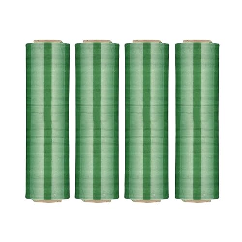PSBM Dark Green Stretch Wrap, 8 Rolls 18 Inch x 1000 Feet 100 Gauge, Heavy Duty Plastic Wrap Industrial Strength Shrink Film for Moving, Packing & Shipping - color: Green, size: 8 Rolls
