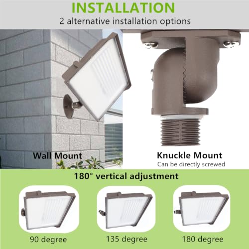 240W Outdoor LED Flood Light Dusk to Dawn with Knuckle, 33600LM 1500W Equivalent, 100-277V 5000K Daylight, ETL Commercial LED Flood Light Fixture, Outdoor Security Lighting for Landscape/Parking Lot - size: 240W