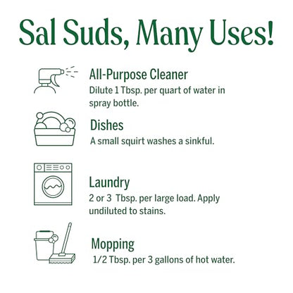 Dr. Bronner's Sal Suds All-Purpose Cleaner, Fir & Spruce, 32 oz - size: 32 Fl Oz (Pack of 1)