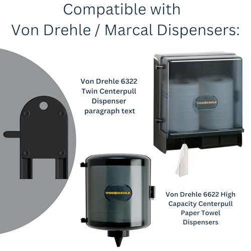 Key for Von Drehle Paper Towel Dispensers - Key 2145995 Compatible with Von Drehle and Marcal Center-Pull Paper Towel and Jumbo Bath Tissue dispensers (1 Pack)