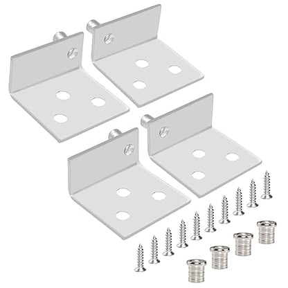 Aifeier ET 2 Sets Pivot Hinges Stainless Steel Silver Heavy Duty Concealed - color: Stainless steel silver