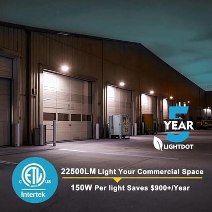 Lightdot 4 Pack 200W Wall Mount Wall Pack, 100-277V, 30000LM Dusk-to-Dawn, IP65 ETL, 60ft Coverage Area, Wall Pack LED Exterior Light for Parking Lots/Building Exteriors/Yard/Warehouse