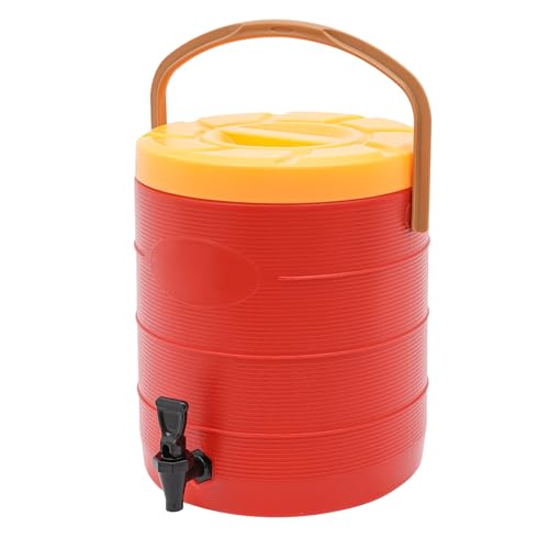Insulated Hot Beverage Dispenser for Parties, 6.5 Gallon Ice and Hot Drink Dispenser with Spout, Portable Water Dispenser for Coffee Chocolate Tea Milk Cocoa (Red, 6.5 Gallon) - color: Red, size: 6.5 Gallon