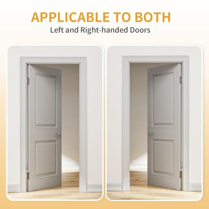 Luxbaro 2 Pack Self Closing Door Hinges, 4.5" x 4.5" Spring Loaded Hinges - color: Brushed Nickel-square, size: 4.5" 2 Pack