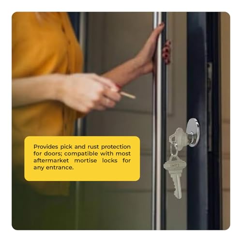Brass Mortise Cylinder Lock 1 Inch Keyway Keyed Alike | Storefront Door Replacement - Adams Rite Kawneer Vistawall - size: 1 Pack
