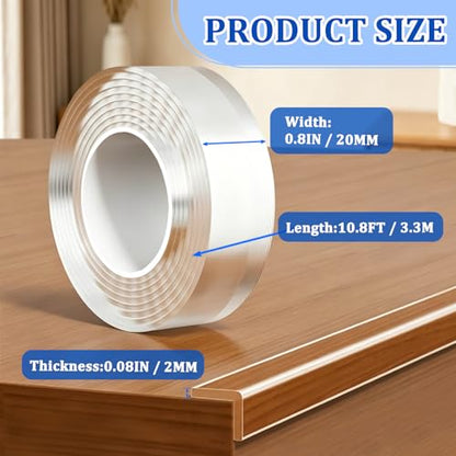 0.8in x 10.8ft Corner Protector for Baby,Clear Edge Protector Strip - size: 0.8IN x 10.8FT