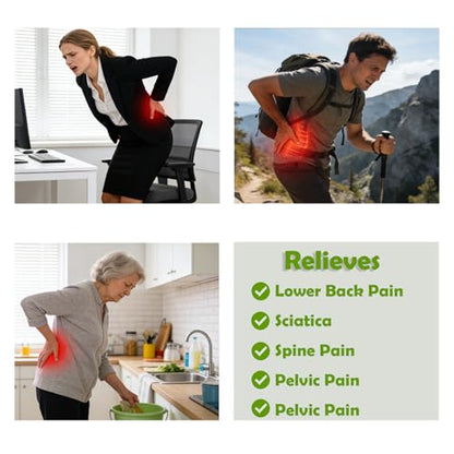Lightweight Back Brace for Women Men, Pain Relieving Narrow Lumbar Support - size: Small