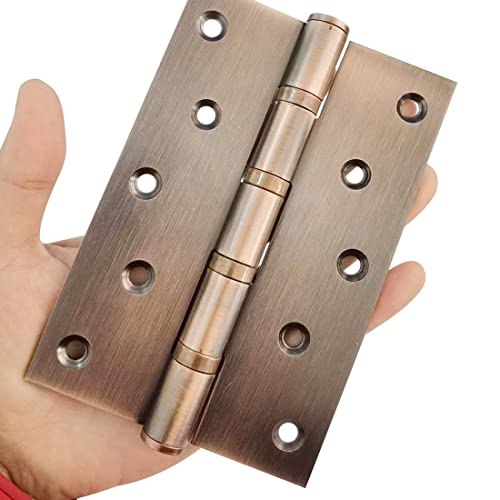 Heavy Duty Door Hinges Stainless Steel Ball Bearing Hinges 5 Inch Door Hinge for Interior & Exterior Doors Square Corners,Heavy Duty Wood Door with Mounting Hardware 2 Pack (Purple Bronze, 6 Inch) - color: Purple Bronze, size: 6 Inch