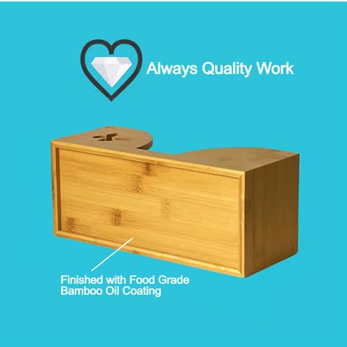 Countertop C-Fold Paper Towel Dispenser with Engraved Butterfly - Compatible with C Fold, Multifold, Trifold & Z Fold Hand Napkins Folded Size 10.5" x 4.0" Or Smaller - Natural Bamboo - color: Natural
