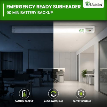 E2 Lighting 4ft T8 LED Bulbs, 18W LED Fluorescent Tube Replacement - color: 5000k, size: 4 Feet