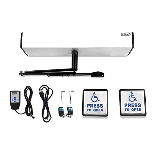 Olideauto Electric Door Operator+Outswing Arm+2-3/4'' Extend Spacer+2pcs Wired Wireless 2-in-1 Handicap Push Switches - style: Outswing Arm+Handicap Push Switch