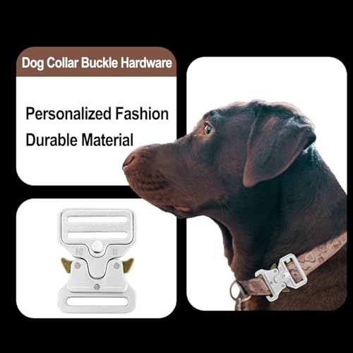 1-1/4 Inch Tactical Buckle Replacement, Metal Heavy Duty Tactical Belt Buckles for Webbing Nylon Strap, Dog Collar, Harness, Military Buckle Backpack Clip Hardware, Silver - color: 03(1-1/4" Silver Metal Buckle 1pcs)