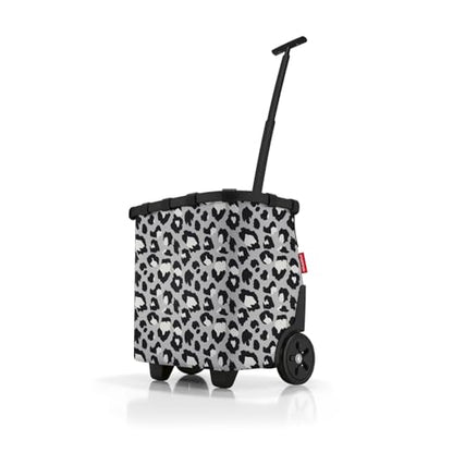 reisenthel carrycruiser Frame Leo Nero - Portable Shopping Trolley with Sturdy Aluminum Frame, Shoulder Strap and Removable mesh Inner Bag -Water-Repellent - color: Frame Leo Nero