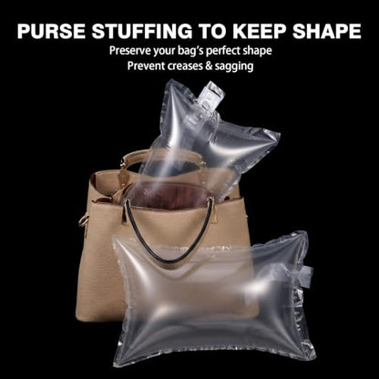 100 Pack Purse Insert Air Pillows, Purse Pillows to Keep Shape for Handbags, Inflatable Bag Shaper for Storage & Display, 7.87x11.8 Inch Stuffing for Totes, Shipping Filler Alternative