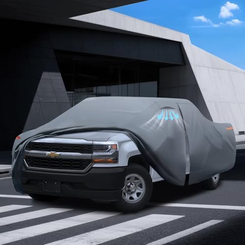 Ford F-150 Truck Cover Custom Fit 1997-2026 Super Cab Short Bed(6.5') with Door Zipper, 10 Layers Outdoor Pickup Truck Cover Waterproof All Weather, Car Tarp for Wind Dust Sun etc Protection. - size: Custom fit Ford F-150 Super Cab SB