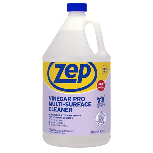 Zep All-Purpose Cleaner With Vinegar - 1 Gallon (Case of 4) R48410 - Gentle for Everyday Use - size: 128 Fl Oz (Pack of 4)