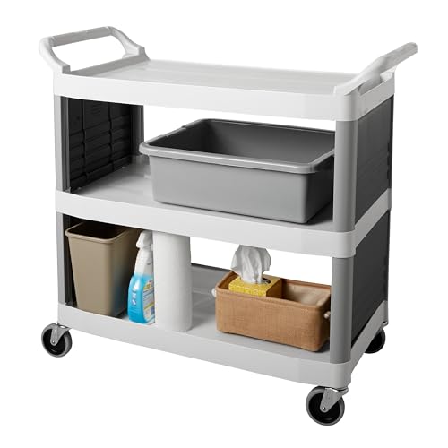 Rubbermaid Commercial Products Standard Bus/Utility Box, 7-Gallon, Gray - color: Gray, size: 7 Gallon, style: Undivided