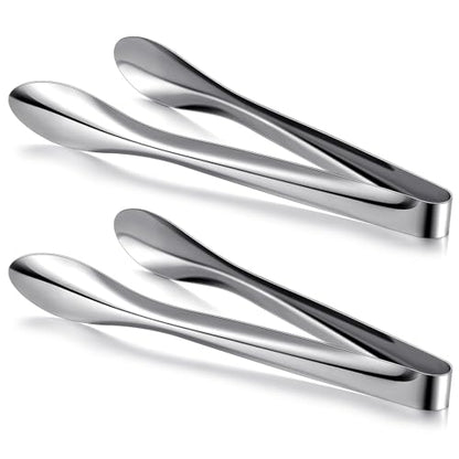 2 Pack Silver Polished Serving Tongs 12 Inch - color: Silver, size: 12 Inch