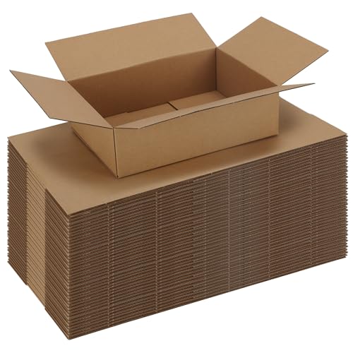 CRUGLA 40 Packs 10x7x3 Shipping Boxes for Small Business, Corrugated Cardboard Boxes Bulk for Shipping Packing Mailing - size: 10x7x3 Inch