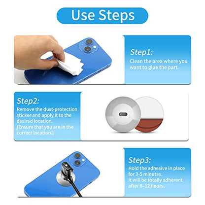5 Pack Anchor Plate Adhesive Security Plate with Slot for Computer Lock