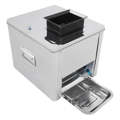 Meat Cutter Machine, 3.5/5/7/10/15mm Commercial Stainless Steel Electric Meat Slicer with Tray Handles 330 lbs/h 310RPM Shredded Cutting Machine for Fresh/Defrosted Meat Lamb Beef (7mm/0.27in, 850W) - size: 7mm/0.27in