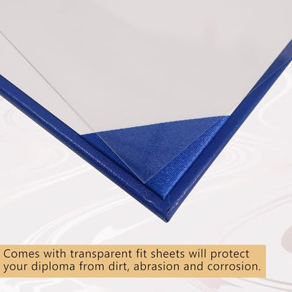 GraduationMall 11"x14" Imprinted Padded Diploma Cover Certificate Holder Royal - color: Royal+graduation