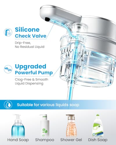 Touchless Automatic Liquid Soap Dispenser, Rechargeable Silver - color: Silver