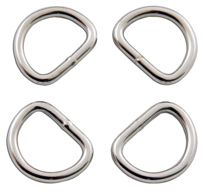 Country Brook Design - Welded D-Rings (3/4 Inch) - color: Nickel Plated, size: 25 (Pack of 1)