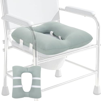 Bedside Commode Cushion, Waterproof Coating Toilet Seat Cushion - color: Green