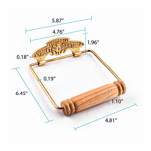 Renovators Supply Toilet Paper Holder - Antique Wall Mount Toilet Paper Holder - Sanitary Paper Holder - Vintage Bathroom Decor - Colonial Tissue Holder - Polished Brass, Victorian, Pack of 1 - color: Golden Polished Victorian