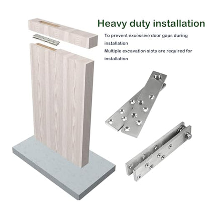 Hidden Door Pivot Hinges - 360 Degree Rotation - Holds up to 100kg/220lbs - Premium Stainless Steel - Includes Door Ball Catch Hardware - Ideal for Secret Door Bookcase (Heavy Duty)