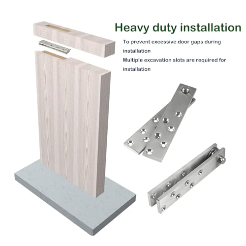 Hidden Door Pivot Hinges - 360 Degree Rotation - Holds up to 100kg/220lbs - Premium Stainless Steel - Includes Door Ball Catch Hardware - Ideal for Secret Door Bookcase (Heavy Duty)