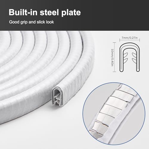 Car Door Edge Guards 32Ft(10M) Universal Rubber U Shape Edge Trim, White - color: White, size: 32 ft