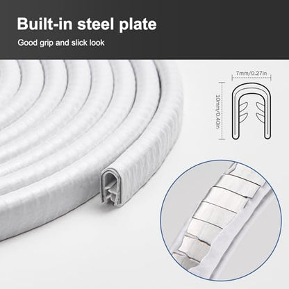 Car Door Edge Guards 32Ft(10M) Universal Rubber U Shape Edge Trim, White - color: White, size: 32 ft