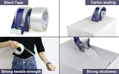BOMEI PACK Clear Packing Tape, 12 Rolls Heavy Duty Packaging Tape for Shipping Packaging Moving Sealing, Thicker Clear Packing Tape, 1.88 inches Wide, 110 Yards Per Roll, Total 1320 Yards - color: Clear, size: 110yds