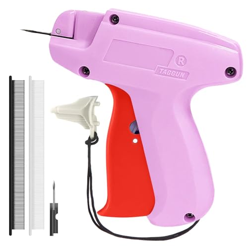 Stitchy Mini Stitch Gun -Tagging Gun for Clothing - Handheld Stitch Gun for Clothes - Comes with 1500 Black & 1500 White Fasteners, 2 Fine Needles - Tag Gun for Clothes - Quick Clothing Fixer - color: Rose Red