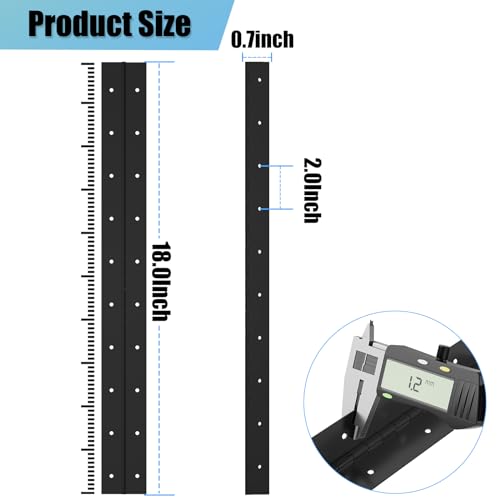 EPHECH 18" Piano Hinge, 2PCS Stainless Steel Continuous Piano Hinge-Black - color: Black, size: 18 Inch